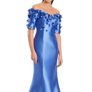NWT Daymor 3084S25 Off Shoulder Mother of the Bride Dress Periwinkle Size 22